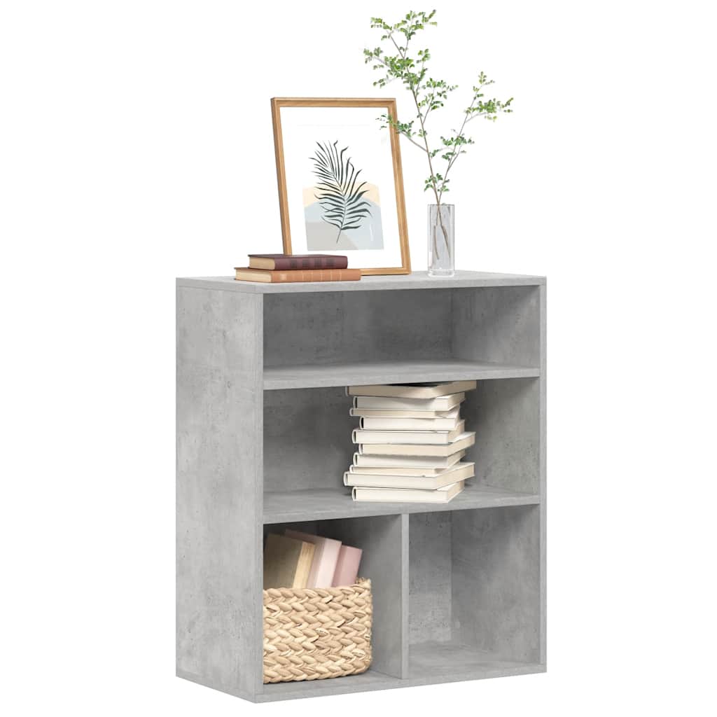 Bookshelf Concrete Grey 60 x 30 x 71.5 cm Engineered Wood