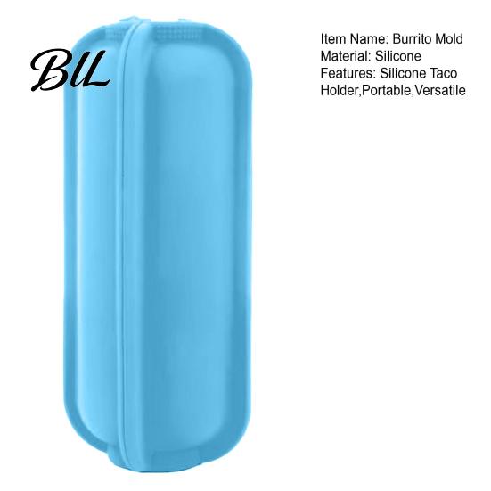 Boîte de rangement polyvalente Support à tacos en silicone de qualité alimentaire, Conception à boucle rabattable Boîte à outils de cuisine flexible pour burrito, Boîte de manipulation des aliments étanche pour