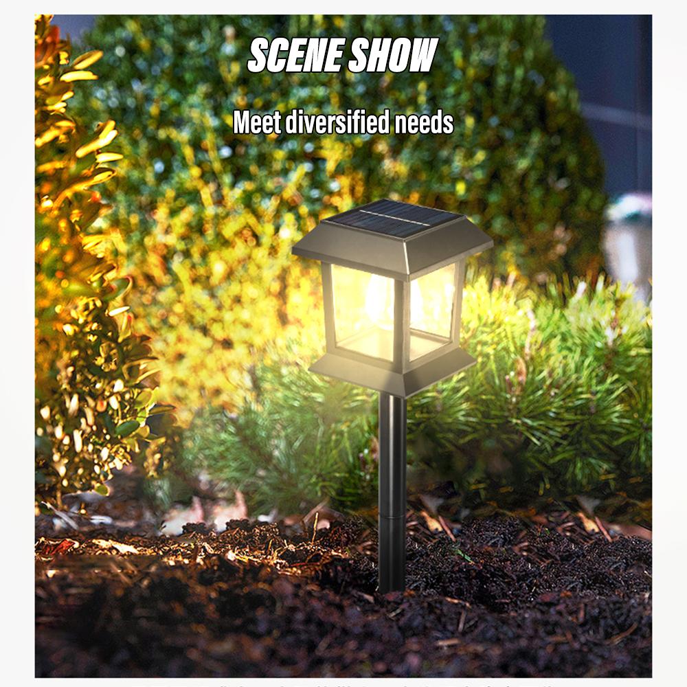 Outdoor Solar Powered LED Lawn Lamp Plug-in Lamp LED Sensor Lamp Garden Landscape Lamp Decorative Corrugated Lamp