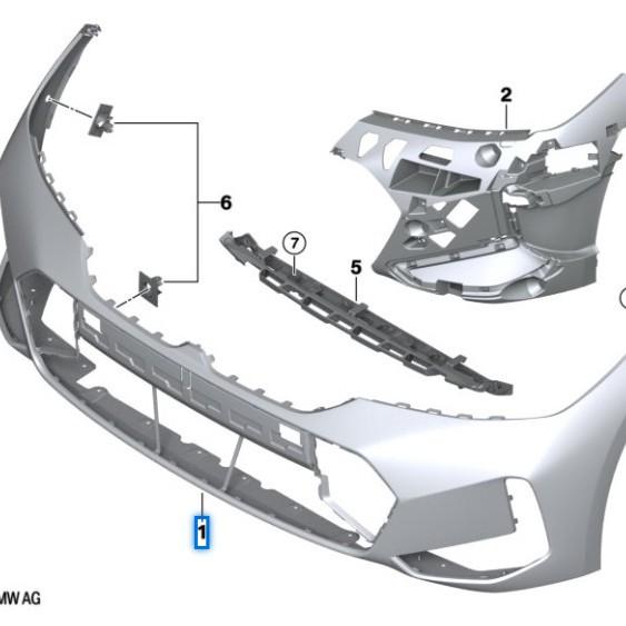 51115A66E55 BMW 3 Series G20 LCI Front Bumper