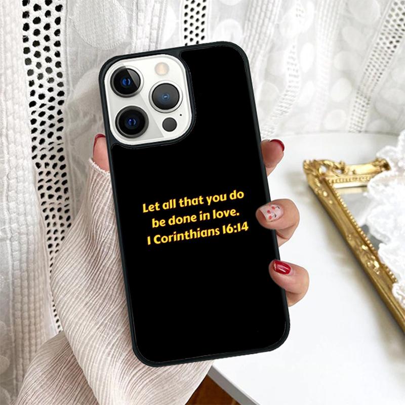 

Bible Verse Jesus Christ Christian phone Case For iPhone 16 15 14 Plus XR XS for apple 16 11 12 13 mini Pro Max coque iPhone XR