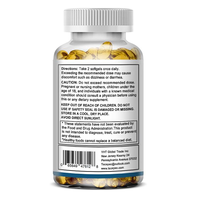 Tecepec Magnesiumkomplex Weichkapseln, 500mg, 6 Formen Citrat Glycinat Malat, 120 Kapseln