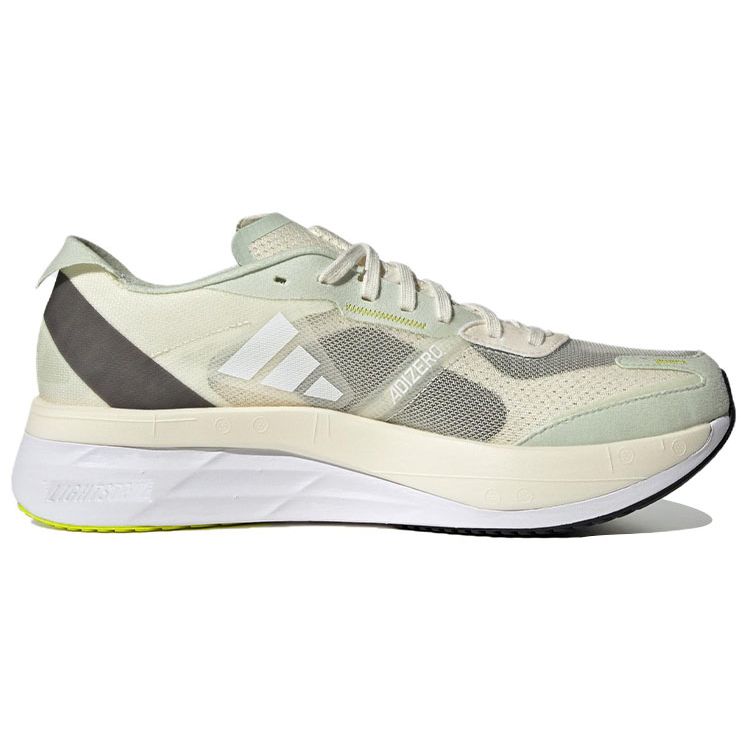 Adidas Adizero Boston 11 Comfortable Fabric Synthetic Leather Low-Top Running Shoes Unisex Running Shoes Beige ID4443