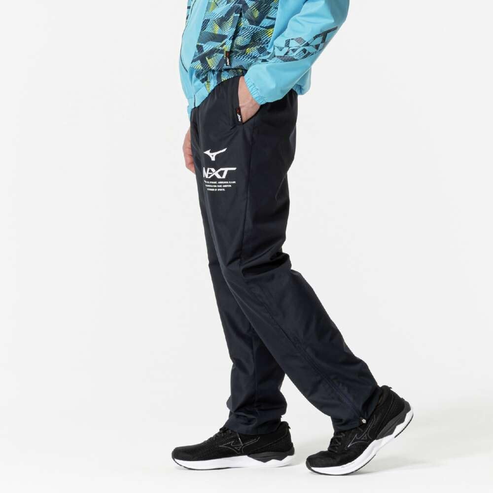 Mizuno Breath Thermo Training Warmer Deep Size M N-XT Pants, Moisture-Wicking, Water-Repellent, Windproof, 32JFB740, Navy,