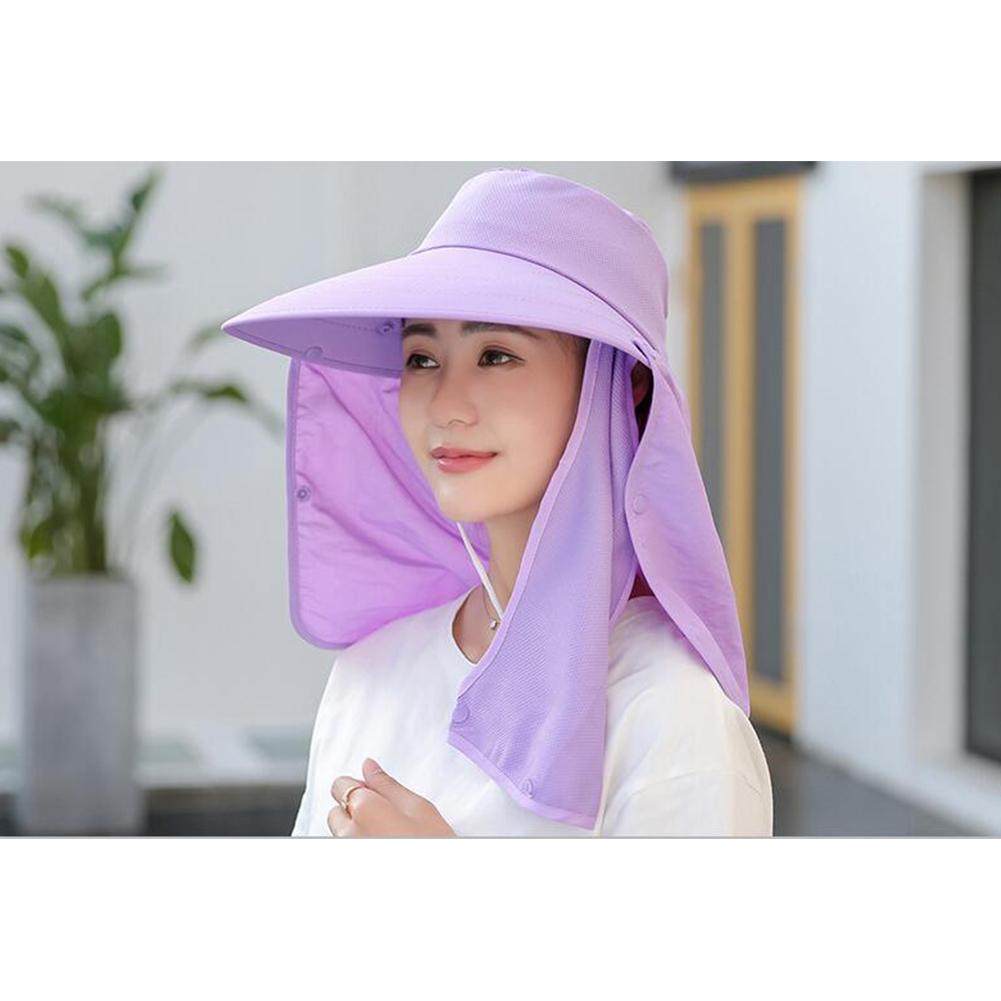 Women Summer Simple Large Brim Anti-UV Beach Cap