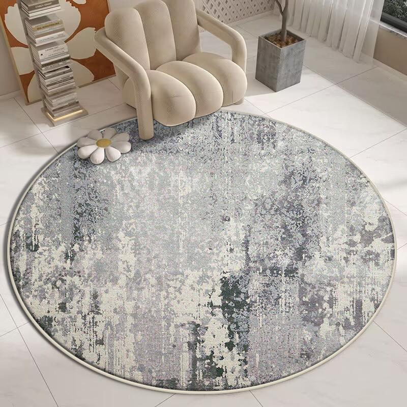Light Luxury Round Carpets for Living Room Modern Minimalist Bedroom Decor Carpet Large Area Study Rug Thick Anti-slip Floor Mat