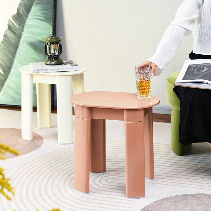 1Pc Plastic Round Stool, Shoe Changing Stool In The Living Room, Creative, Modern and Simple In The Living Room