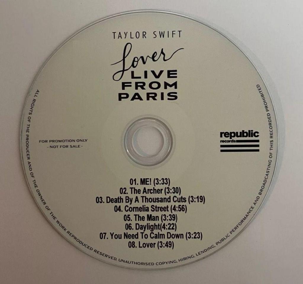 [USED] Taylor Swift Lover Live From Paris 1CD