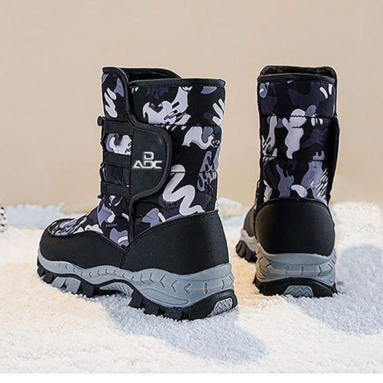 

ABC Run Snow Boots 2025 New Children s Boots Versatile Student British Wind Non-slip Winter Children s Snow 37 чорний
