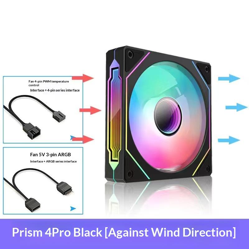 12cm ARGB 4 Pin Computer Case Fan Quiet Cooling 12V Large Air Volume 800-1600RPM For Desktop Gaming PC Build