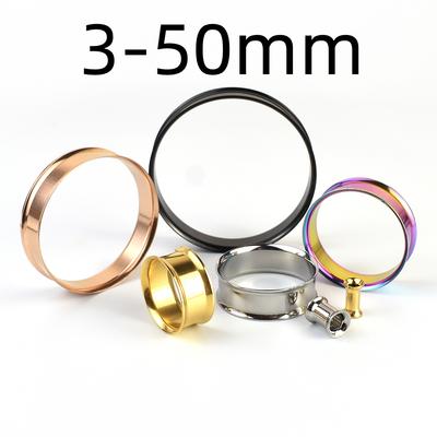 3-50mm 2pcs Ear Plugs Tunnels Gauges Stainless Steel Ear Stretcher Body Piercing Jewelry for Women Men