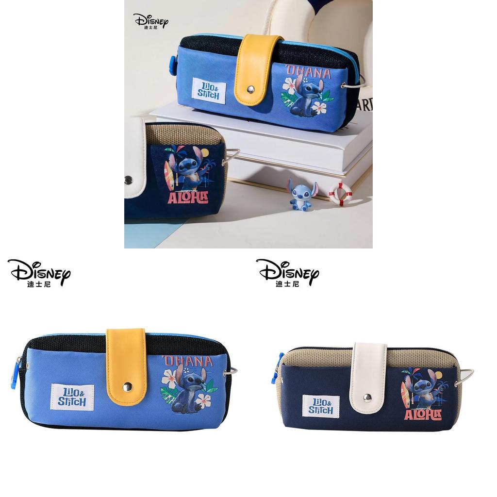 Lilo Stitch Pencil Case For Kids Large Capacity Double Layer Stationery Storage Bag