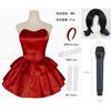Mima Kirigoe Red & Pink Gown Cosplay Costume, Perfect Blue 1997 Thriller Anime Movie Stage Outfit