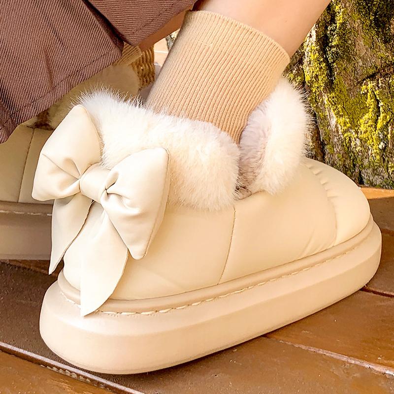 Outdoor Non Slip Thick Sole Snow Boot Bow Shoe Waterproof Boots