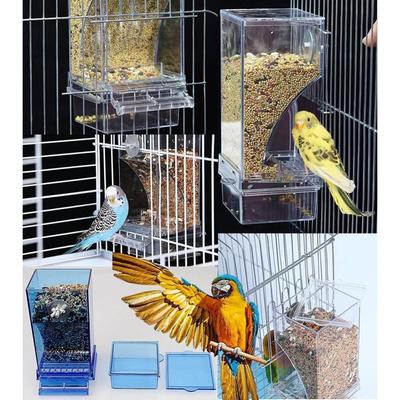 Langlebiger, sauberer automatischer Vogelfutterspender, große Kapazität, Spritzschutz, automatischer Papageienfutterspender, Futterbehälter, Vogelfutterspender