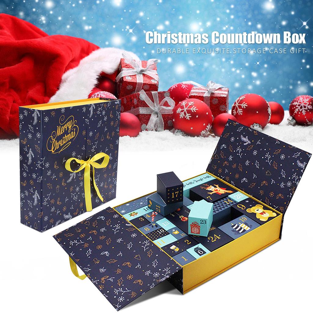 Buy Christmas Countdown Box Durable Exquisite Storage Case Gift at ...