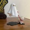 3D-печатный призрачный гуляющий пес Ночник Светодиодная теплая лампа Хэллоуин Настольная милая статуэтка щенка-призрака Декор спальни Подарок