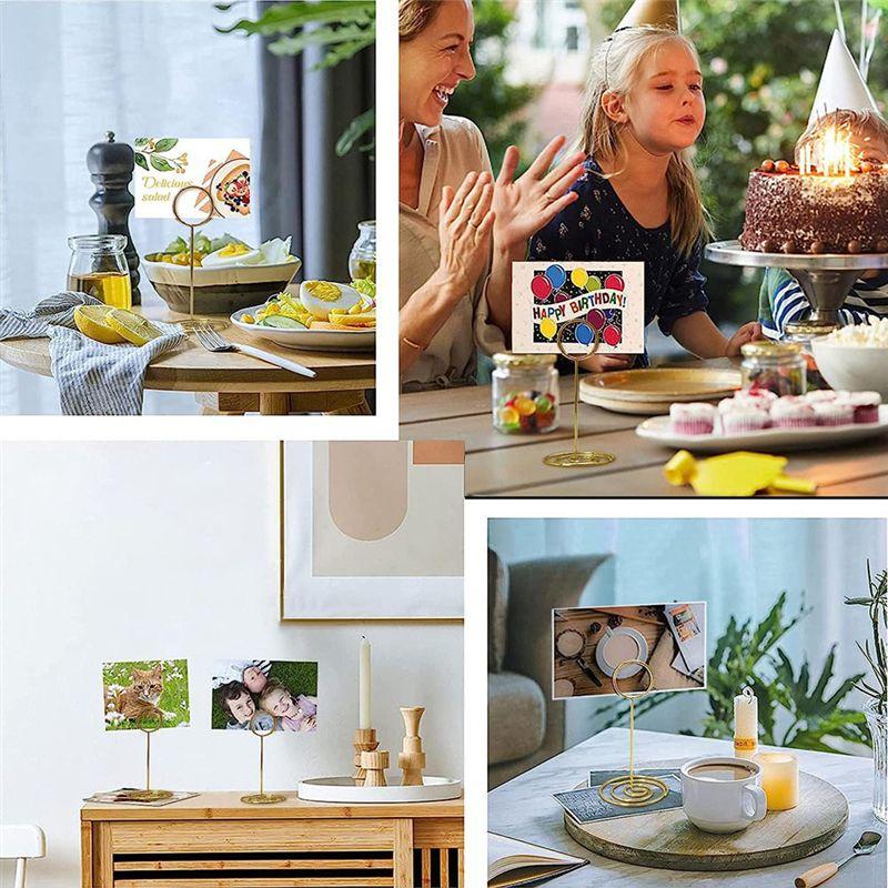 A84X-20Pcs - 3.35 Inch Place Card Holder Table Number Stands For Wedding Party Graduation Reception B