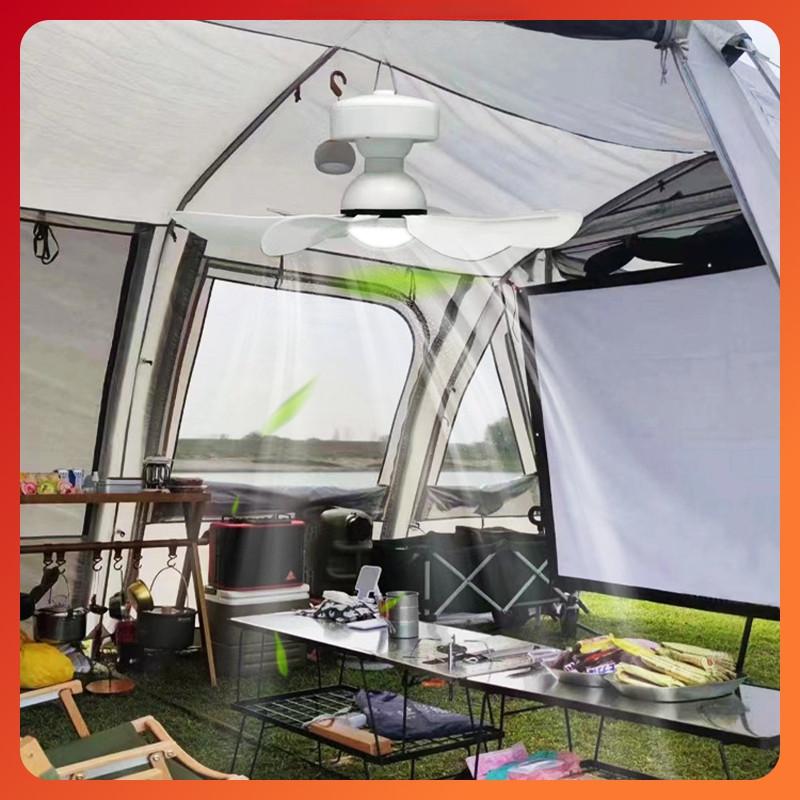 Camping Portable Solar Remote Control Fan Lamp 10000mAh DC Rechargeable Fan Light Outdoor Ceiling Fan Light