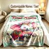 Elefanten-Thema Weiche Decke Personalisierter Benutzerdefinierter Name Textdruck Warme Decke Zuhause Sofa Schlafzimmer Dekoration