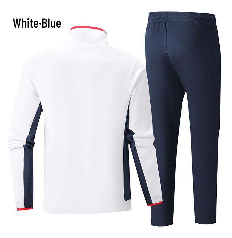 Unisex Chinese Martial Arts Sports Uniform: New Style Two-Piece Casual Suit with Stand-up Collar for Coaches and Teams Running or Training