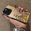 God of Wealth Phone Case, Traditional Chinese Fortune Print Matte Shockproof Cover for iPhone
