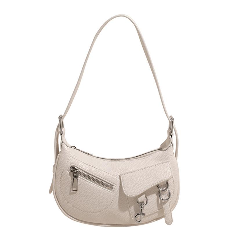IELGY Ladies Underarm Bag Motorcycle Style Summer One-Shoulder Dumpling Bag