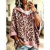 Women S Loose Fit Knitted Pullover Hooded Casual Sweater