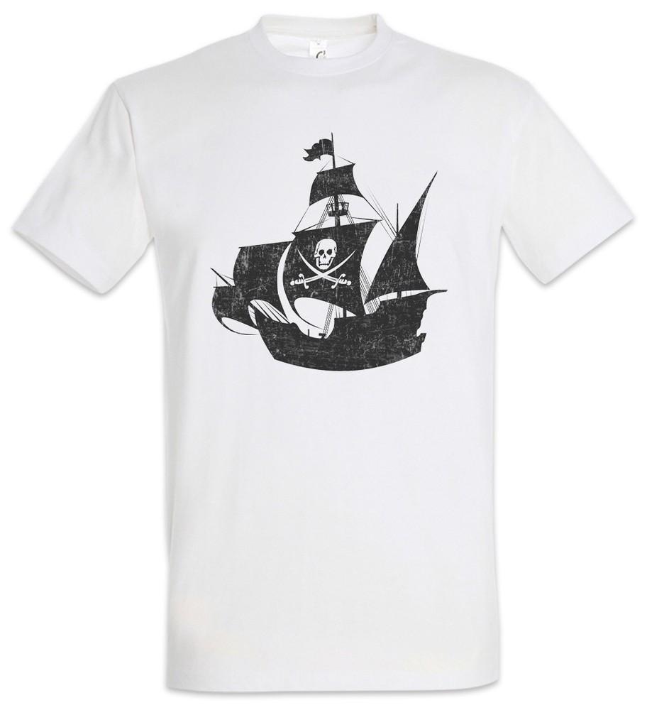 

Pirate Ship T-Shirt Pirates Flag Skull Bones Charles Vane Blackbead Caribbean XL