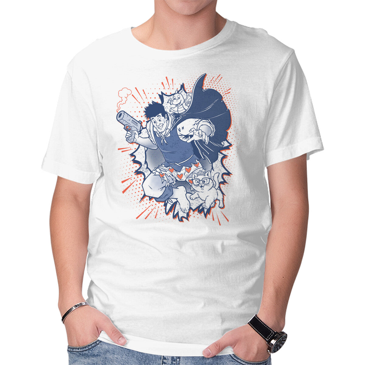 Unisex Crew Neck T-Shirt Dungeon Crawler Carl Graphic Short Sleeve Casual Tee XXL