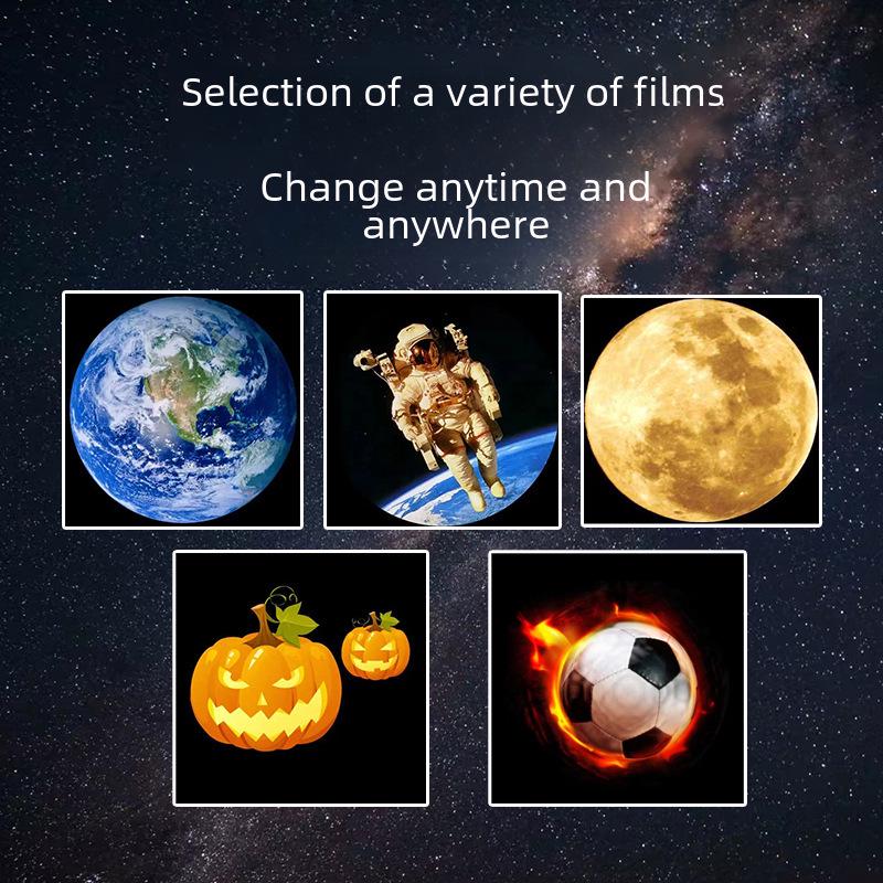 Moon Projection Lamp - Welcome Logo Starry Sky Night Light for Bedroom, Sunset & Background Lighting