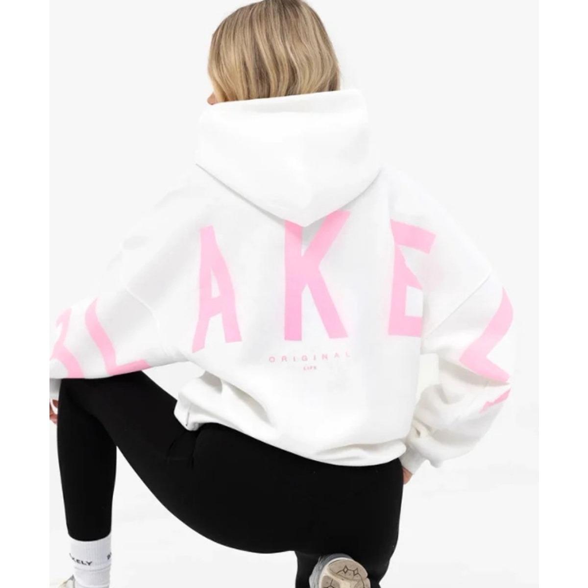 DRIPX Elegante Schicke Hoodies Mode Langarm Einfarbig Kapuzenoberteil Lässige Sweatshirts M white