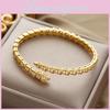Snake Shape Open Cuff Bracelet With Zirconia For Fashionable Daily Wear