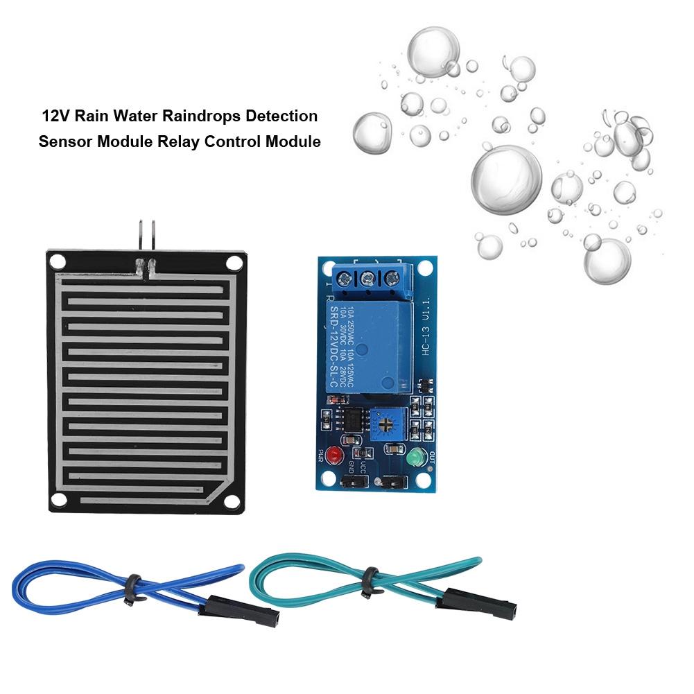 12V Rain Water Raindrops Detection Sensor Module Relay Control Module