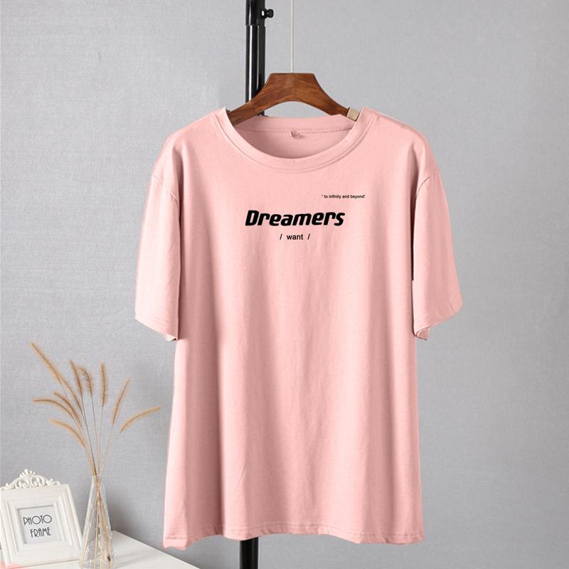 Shellsuning Tricouri supradimensionate cu litere imprimate pentru femei, vară, ocazional, largi, vintage, moale, de bază, haine de cuplu feminin, topuri Harajuku la modă