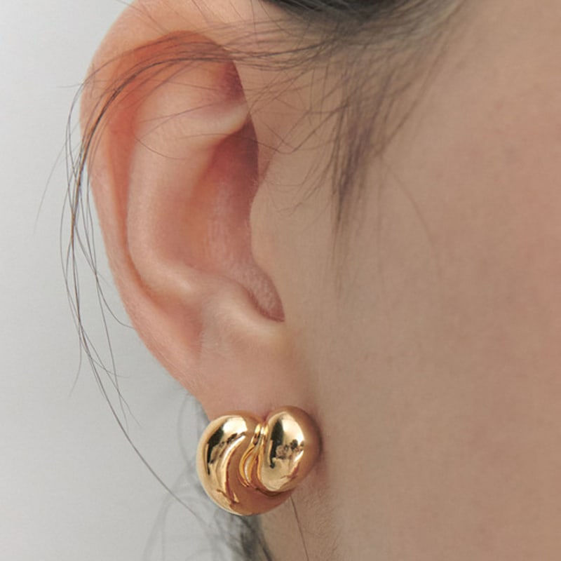 Hyeres-lor Etreve Silver (Y) Chunky Earrings M HL2E09038Y9XXX