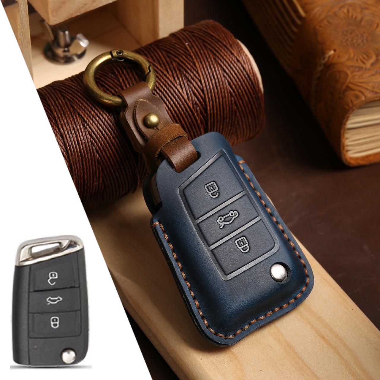 

Volkswagen Leather Key Case for Passat, Magotan, Golf, Tiguan, Touareg, Lavida