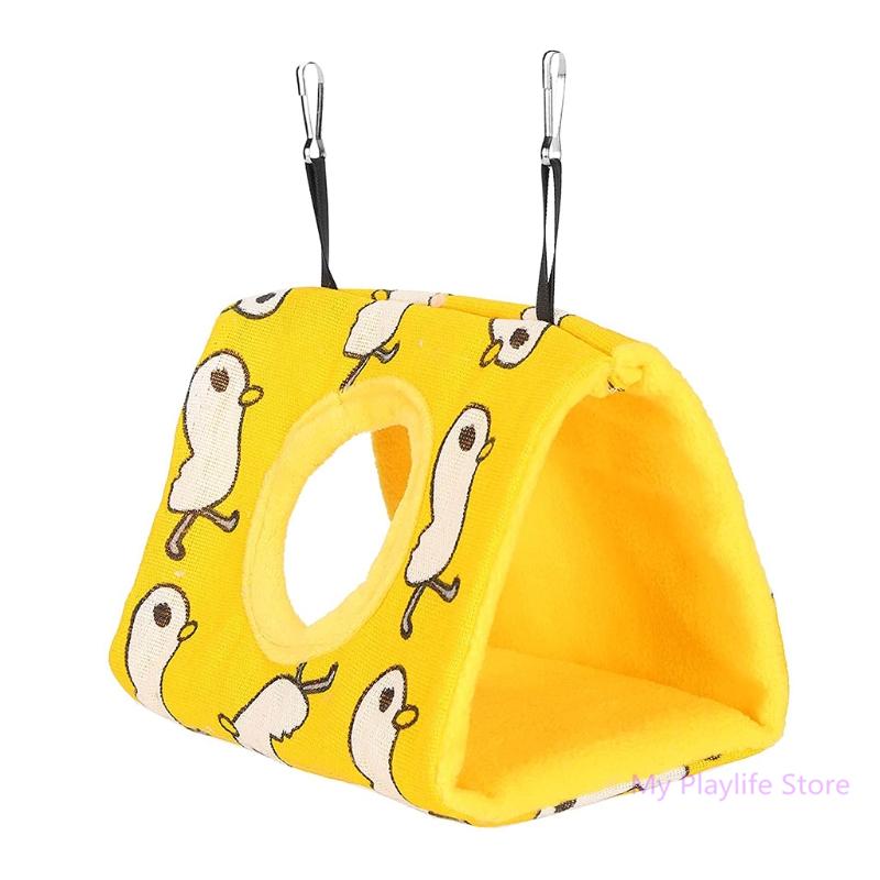 Winter Warm Bird Nest House Parrot Hanging Hammock Velvet Shed Hut Finch Cage Plush Birds Hideaway Sleeping Bed Perch Swing