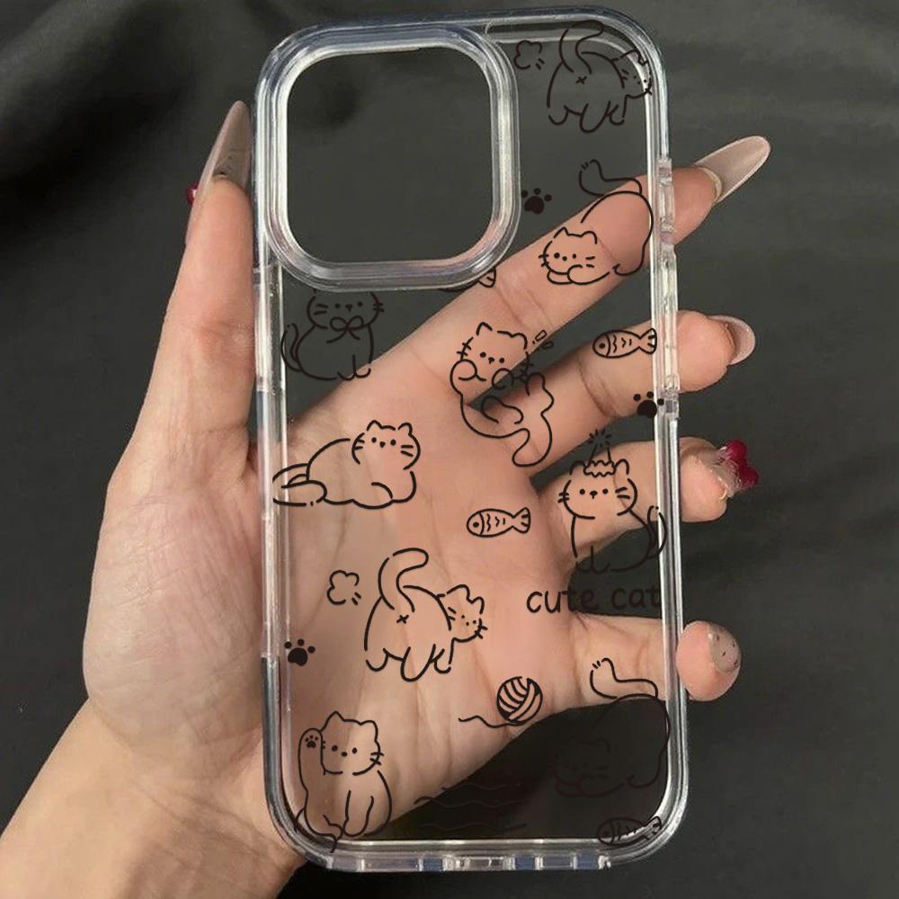 Acrylic Phone Case for iPhone 11 12 13 14 Pro 12 14 16 Pro Max for Samsung A16 A36 A56 S24 FE High-quality Painted Anti-fall Mobile Phone Case