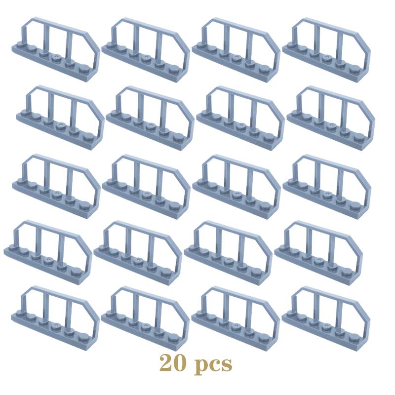 20pcs MOC Brick Parts 6583 Plate Special 1 x 6 with Train Wagon End Fence Compatible Building Block Particle DIY Assmble Kid Toy