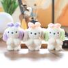 Puppy Plush Cute Keychain Bow Stuffed Animal Short Fur Gift For Teens Girls