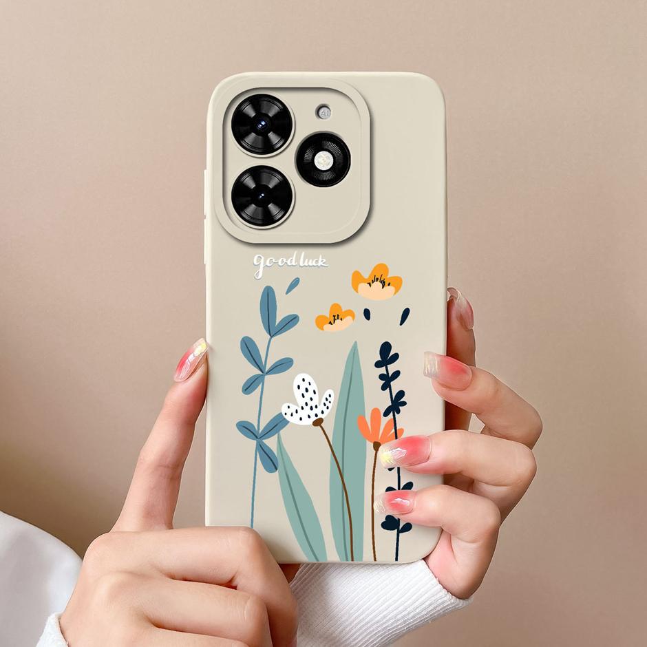 For Tecno Spark Go 2024 Case Cool Girl Cartoons Pattern Liquid Silicone Shell For Tecno Spark Go2024 New Design Prevalent Fundas