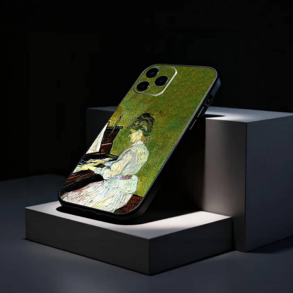 Vincent V-Van Gogh Oil Painting Phone Case Silicone Soft For IPhone 17 16 15 14 13 12 11 X XR Plus Pro Max Plus
