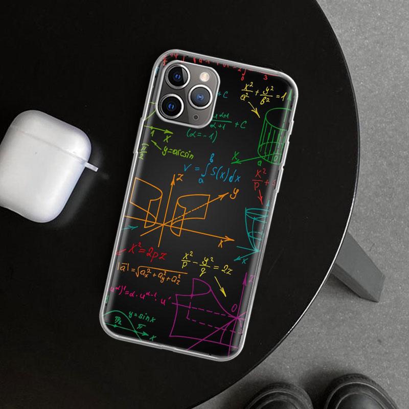 Physics Chemical Mathematics Phone Case Cover for iPhone 11 12 13 Mini 14 15 Plus 16 Pro Max 17 Air 7 8 + SE Art Customized Fund