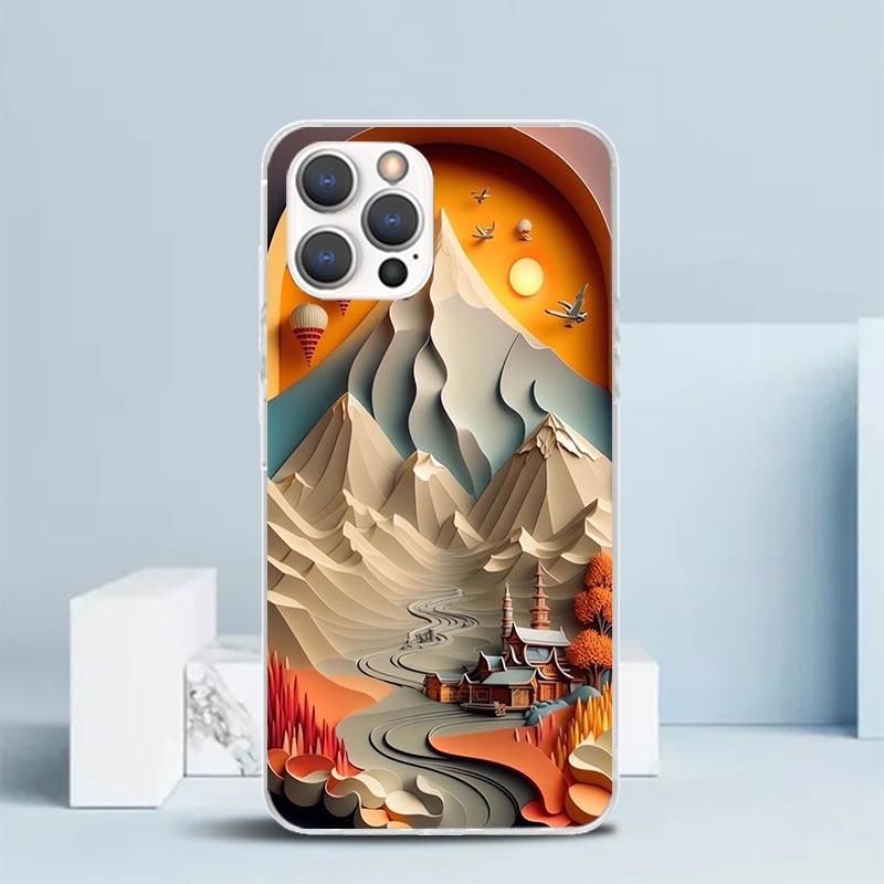 Natural Trees In Mountain Ranges Phone Case For IPhone 16 17 Air 16E 15 14 Plus 13 Mini 12 11 Pro Max 7 8 + SE 2020 Soft TPU Bac
