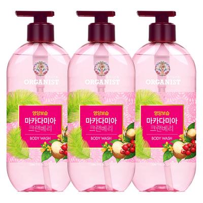 Organist Macadamia Cranberry Body Wash, 500g, 3 Units