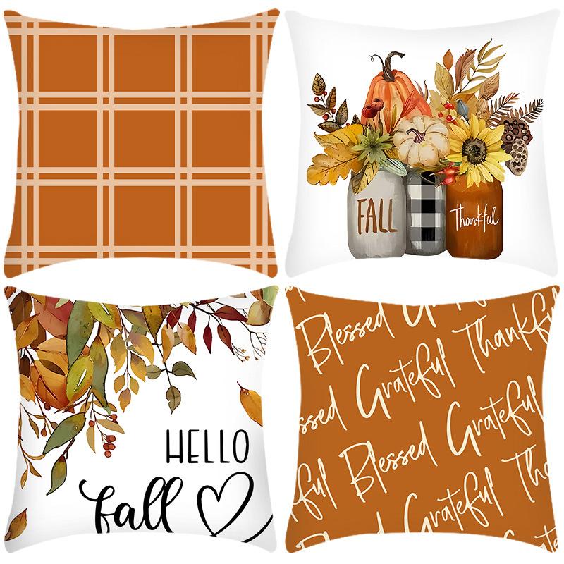 New Thanksgiving Series Printed Pillow House Sofa Cushion Cover