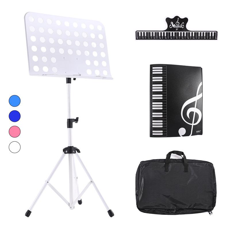 Adjustable Portable Folding Music Stand for Guitar, Violin, Guzheng, and Erhu Sheet Music
