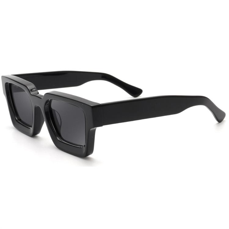 Wholesale Vintage Trendy 2024 Handmade Custom logo square Oversized Oem High Quality Italian Thick Polarized Acetate Sunglasses