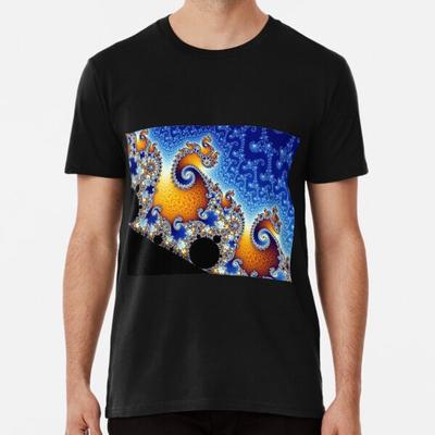 Fractale Mandelbrot Spirale Double Bleue S à 5XL Fabriqué en AU/USA T-Shirt